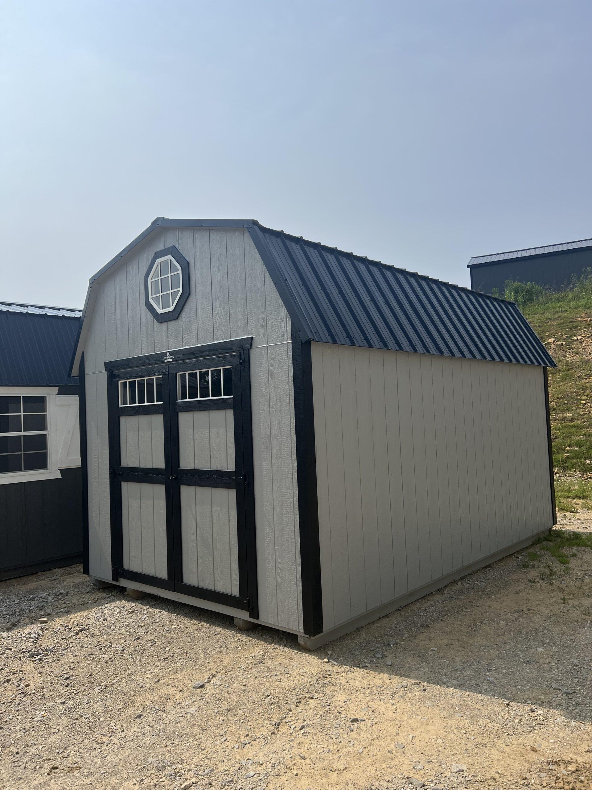 Painted gable shed